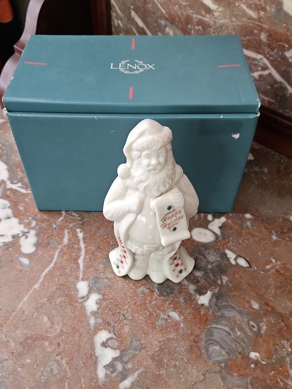 Vintage 1994 Lenox China Jewels Santa's List #1 In Series USA